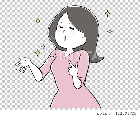 自分のことを自慢するマウントな女 122901729