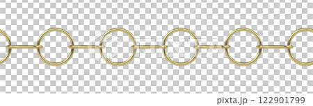 Seamless curb chain isolated on white background 3D illustration Seamless curb chain isolated on white background 3D illustration 122901799