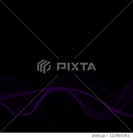 Abstract purple smoke wave on black background. Eps 10 122903361