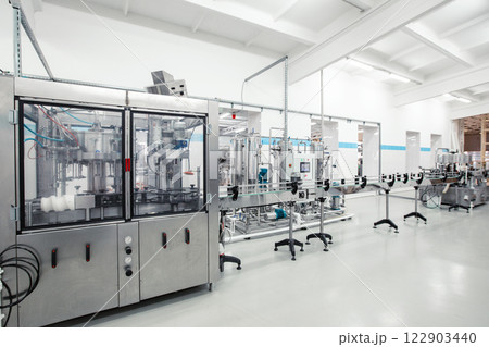 Modern manufacturing facility with advanced machinery for efficient production processes and streamlined operations 122903440