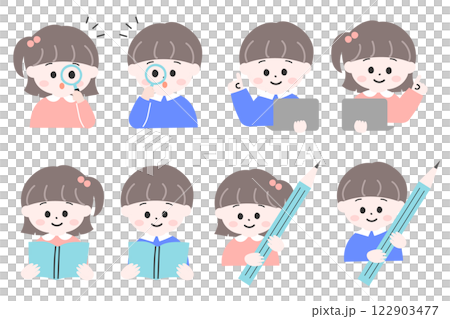 兒童學習插圖集幼兒教育資訊教育小學 122903477