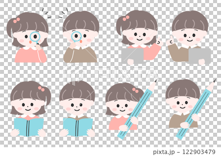 兒童學習插圖集幼兒教育資訊教育小學 122903479