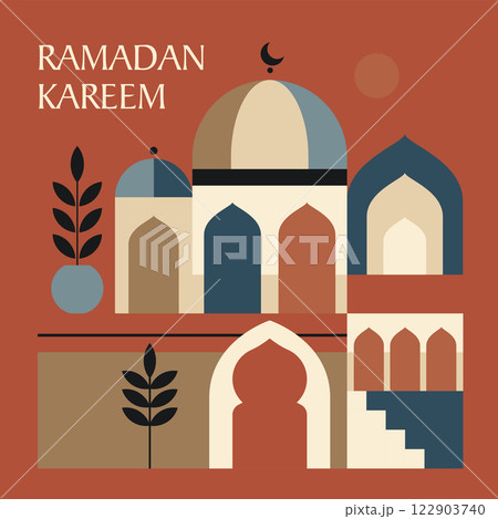 Abstract Ramadan Kareem Geometric Art 122903740