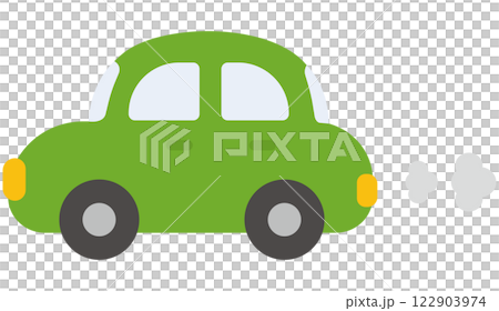 Cute green car illustration 122903974