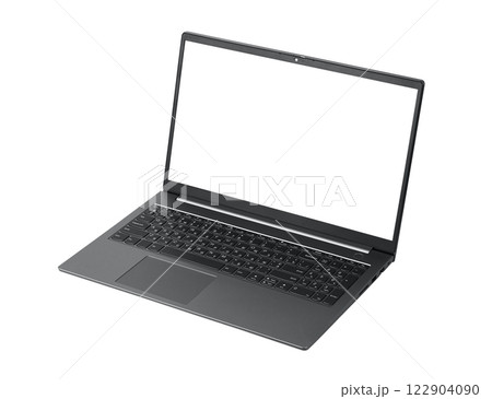 Laptop with empty space on white 122904090