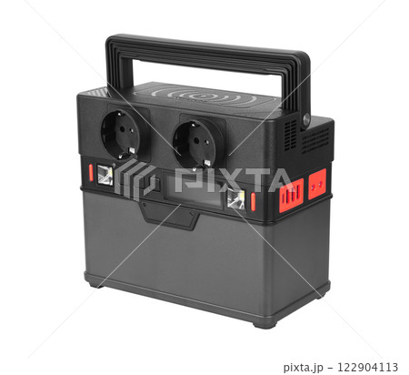 Battery power station on white 122904113