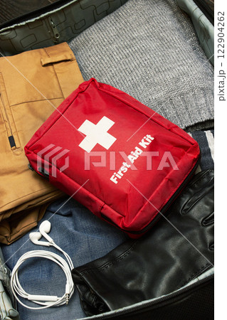 First Aid Kit in suitcase 122904262