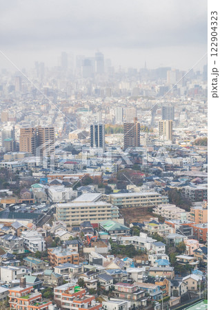 雪の名古屋市街地、東山スカイタワーからの眺め〈愛知県名古屋市〉 122904323