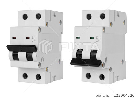 Automatic circuit breaker, isolated on a white background 122904326