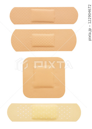 Set of Medical patches on a white 122904672