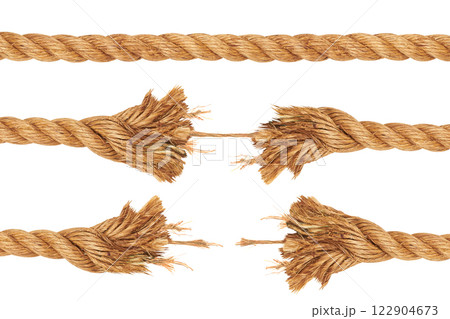 Set of ropes on white backgroubd 122904673