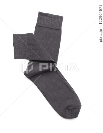 Gray socks isolated on white 122904675