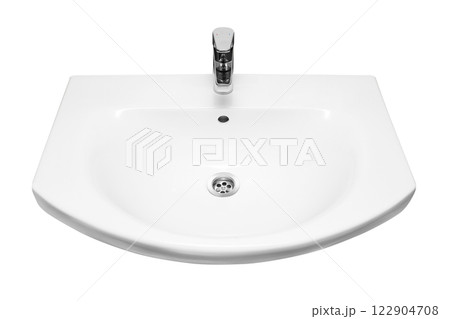 Washbasin on white background 122904708