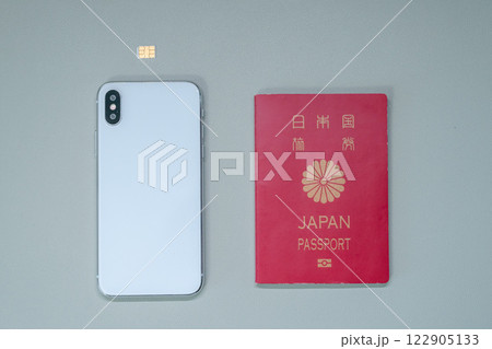 パスポート　SIMカード　スマホ 122905133