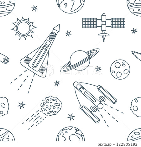 Space Pattern Telescope Planets Shuttle Galaxy 122905192