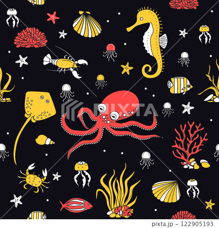 Pattern Underwater Seabed Ocean Sea Marine habitat 122905193