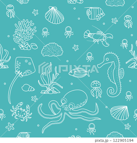Pattern Underwater Seabed Ocean Sea Marine habitat 122905194