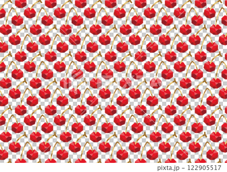 櫻桃的幾何無縫圖案 122905517