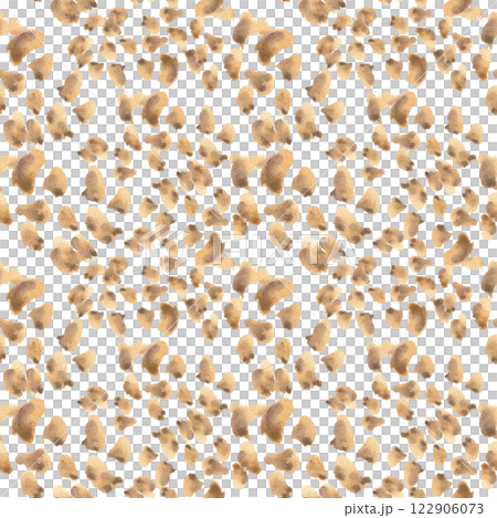 Leopard motifs, blots of wild animals on repeated background. Watercolor desert print of giraffe specks mocha colors isolated on white. Monochrome spots in brown hand painted for textile, packaging. Leopard motifs, blots of wild animals on repeated background. Watercolor desert print of giraffe specks mocha colors isolated on white. Monochrome spots in brown hand painted for textile, packaging. 122906073