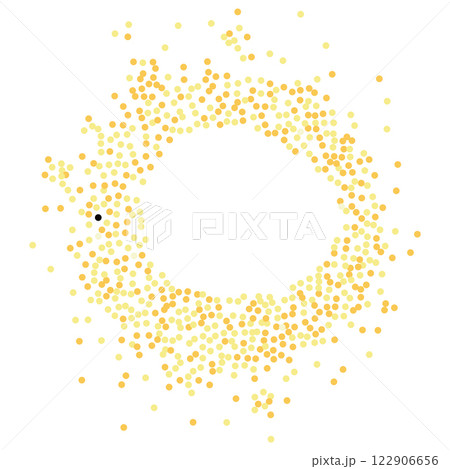 Round frame of golden glitter dots Round frame of golden glitter dots 122906656
