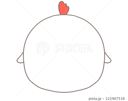 にわとりのフレーム 122907538