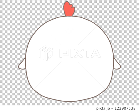 にわとりのフレーム 122907538