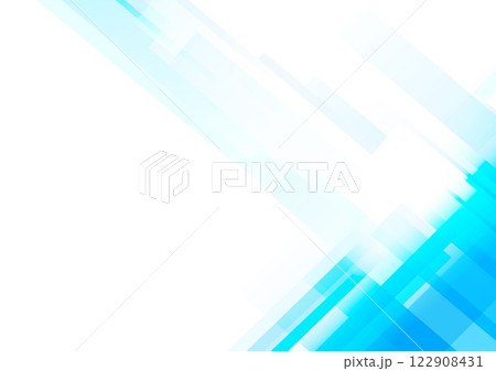 水色の幾何学模様背景 122908431