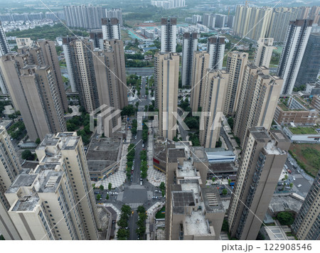 Aerial view of landscape in Chengdu city, China Aerial view of landscape in Chengdu city, China 122908546