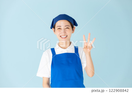 女性　エプロン　パート　アルバイト　3 122908842