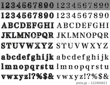 文字フチ、明朝体、19黒 122908921