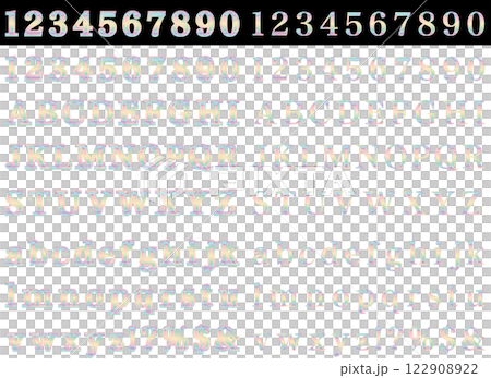 文字フチ、明朝体、20虹淡 文字フチ、明朝体、20虹淡 122908922