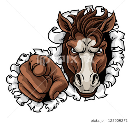 Horse Mustang Stallion Bronco Sports Team Mascot 122909271