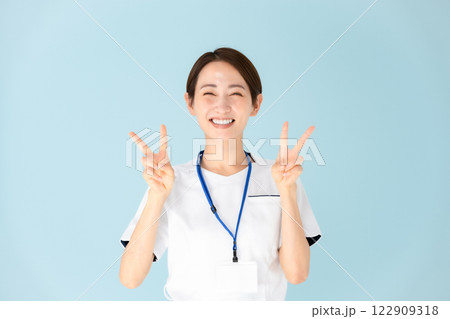 女性 白衣 看護師 医療 Wピース 女性 白衣 看護師 医療 Wピース 122909318