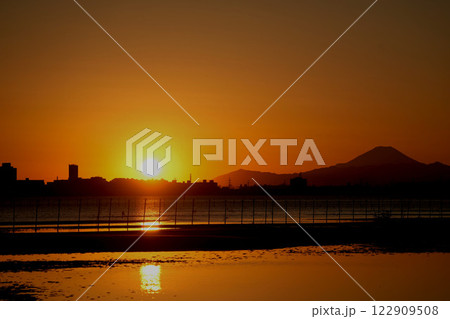 沈みゆく夕日 沈みゆく夕日 122909508