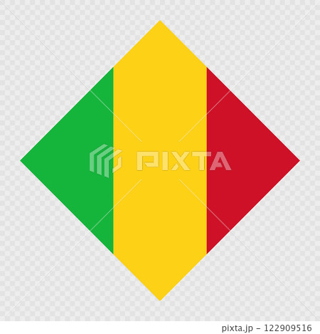 Mali rhombus flag. Vector illustration. 122909516