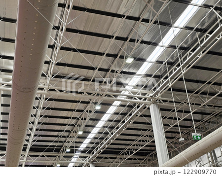 Spotlight on Ceiling of Warehouse, Suitable for Electric Concept. Spotlight on Ceiling of Warehouse, Suitable for Electric Concept. 122909770
