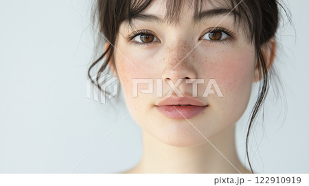 そばかすのある女性（生成AI画像） 122910919