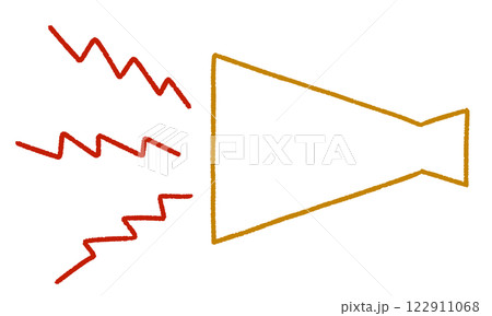 シンプルなメガホンのイラスト 122911068