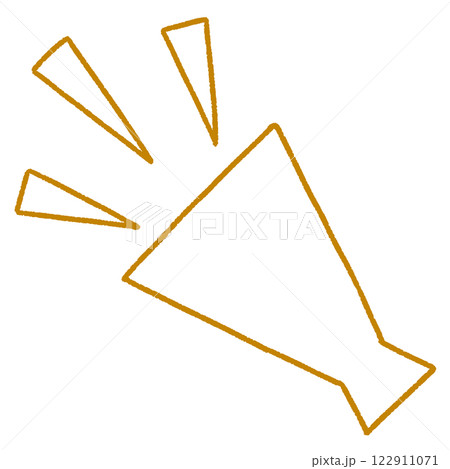 シンプルなメガホンのイラスト 122911071