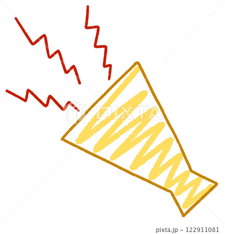 シンプルなメガホンのイラスト 122911081