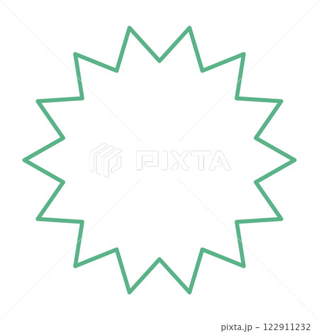 とげとげ　ギザギザ　注目するふきだし　 122911232