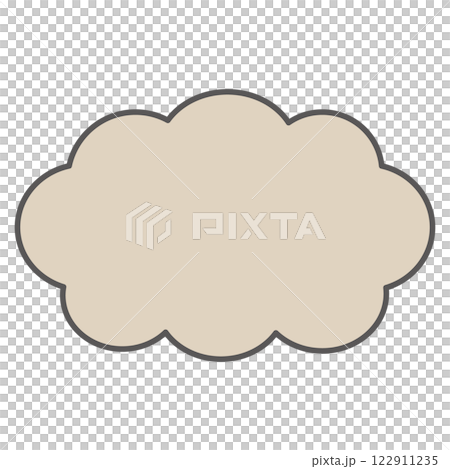 Plump cloud speech bubble simple 122911235