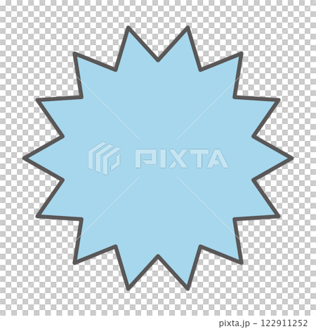 Light blue spiky speech bubble Light blue spiky speech bubble 122911252