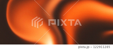 Abstract dark orange flowing background with grainy texture 122911285