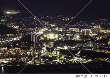 徳山 周南緑地公園周辺の夜景 山口県周南市 徳山 周南緑地公園周辺の夜景 山口県周南市 122912614