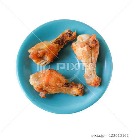 Crispy fried chicken wings in salt sauce. Crispy fried chicken wings in salt sauce. 122913162