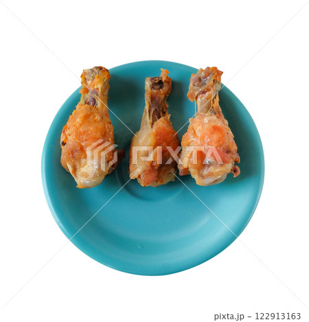 Crispy fried chicken wings in salt sauce. Crispy fried chicken wings in salt sauce. 122913163