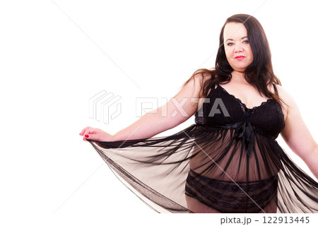 Woman plus size in lace underwear Woman plus size in lace underwear 122913445