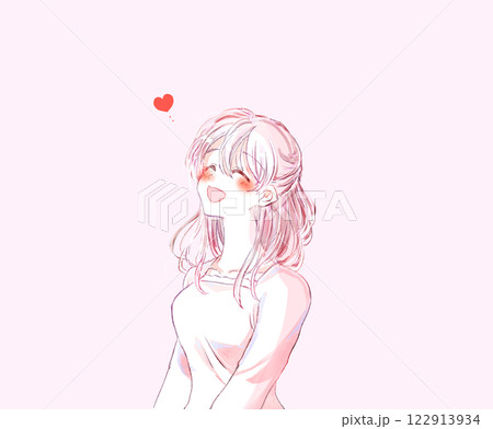 嬉しそうな女性 笑顔 恋 嬉しそうな女性 笑顔 恋 122913934
