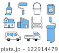 塗装道具のイラストセット 122914479